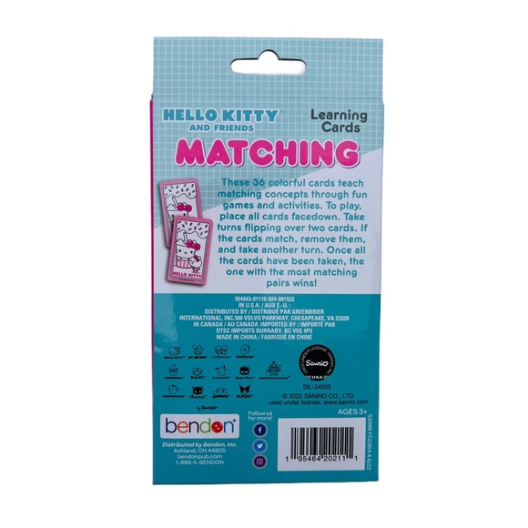 Hello Kitty Girl's Matching Learning Card Game - Picture 2 of 6